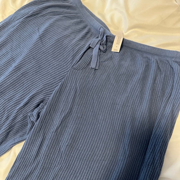 Auden Blue Ribbed Pajama Set - Picture 4 of 7